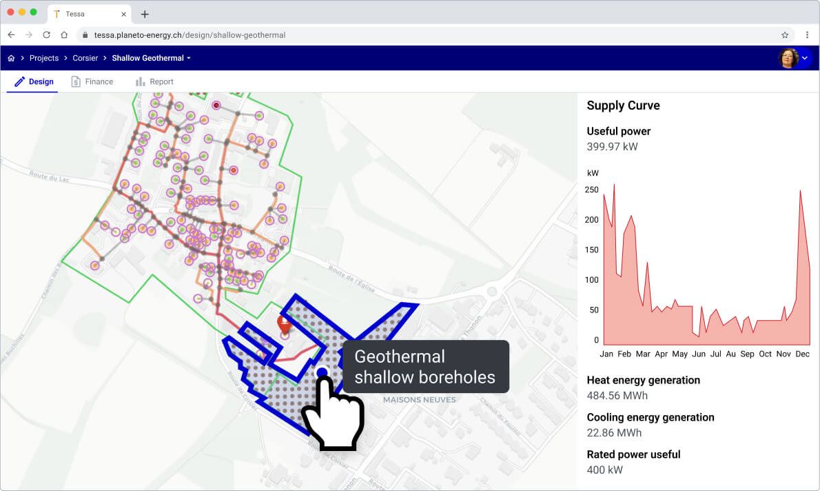Thermal Energy Source Dimensioning - Excess heatgeothermal-curves