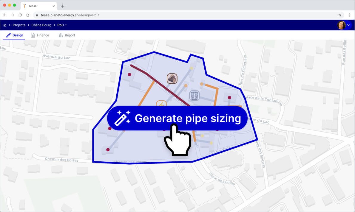 Thermal Energy Source Dimensioning Size pipes