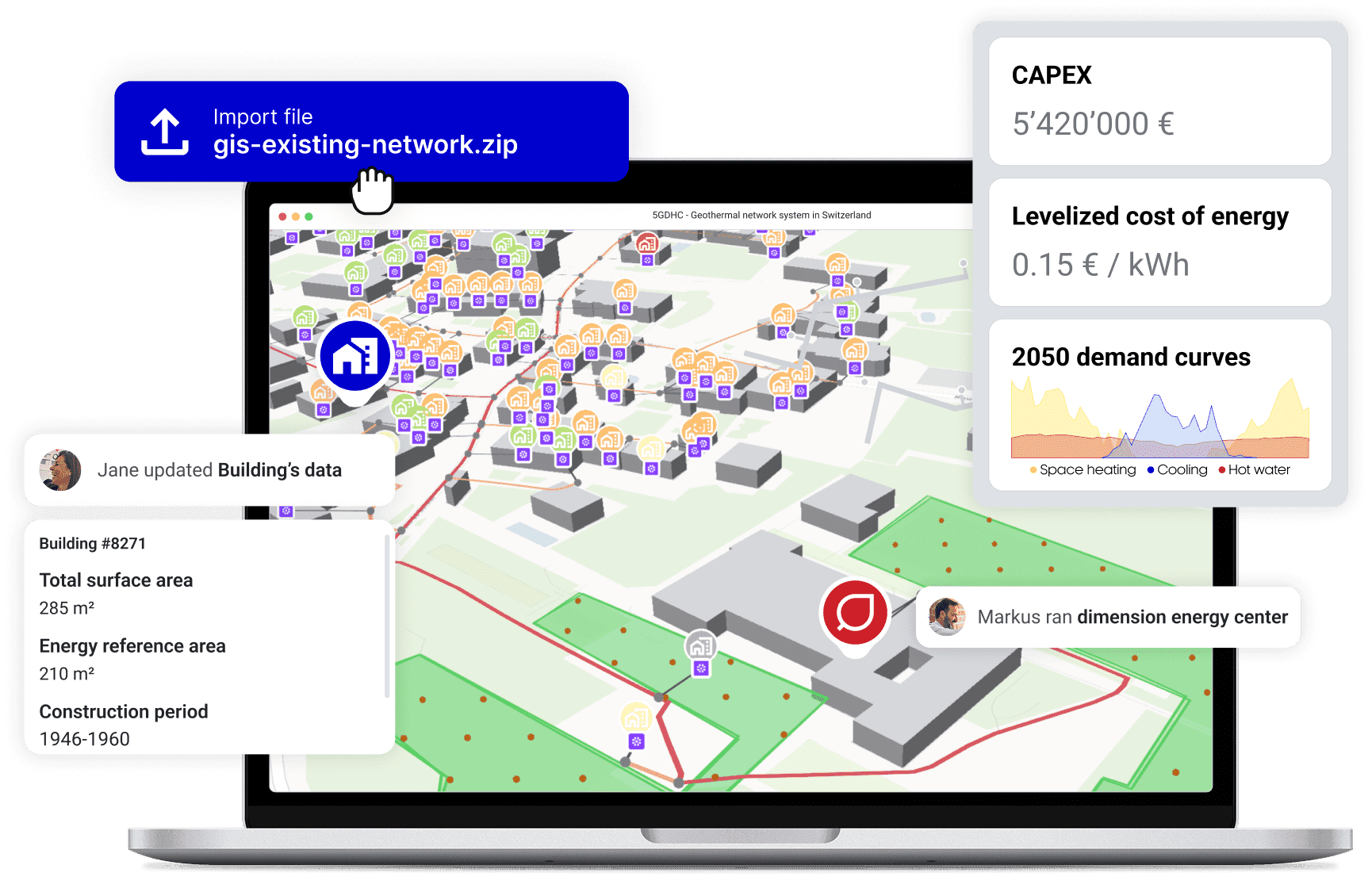 District heating cooling software