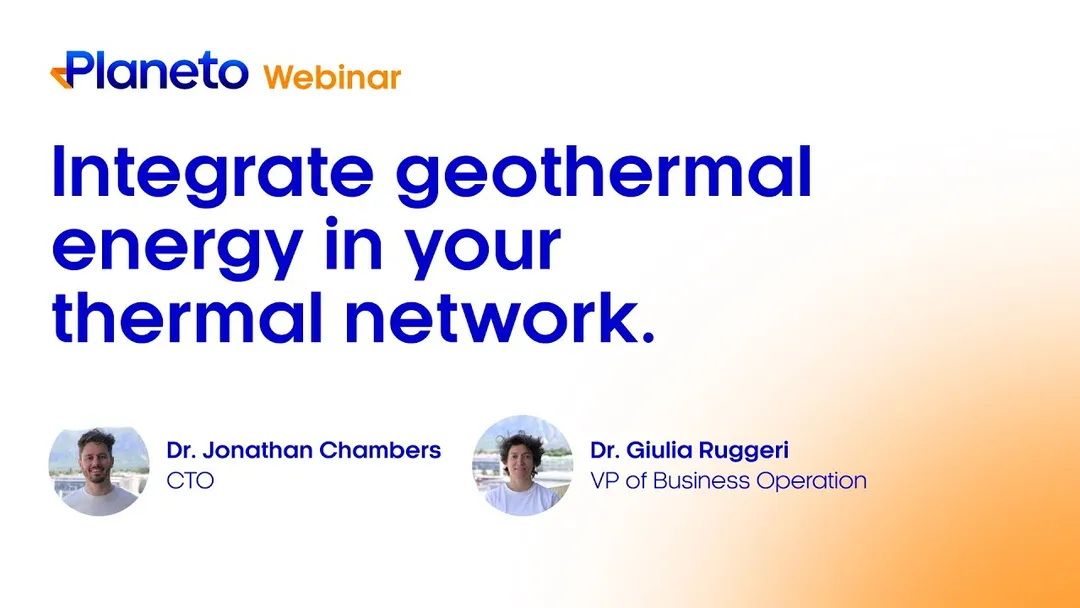 Integrate geothermal energy in your thermal network