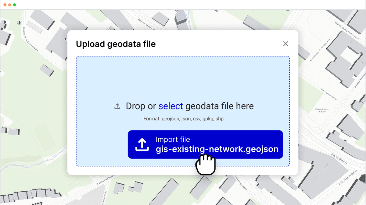 Upload geo data file