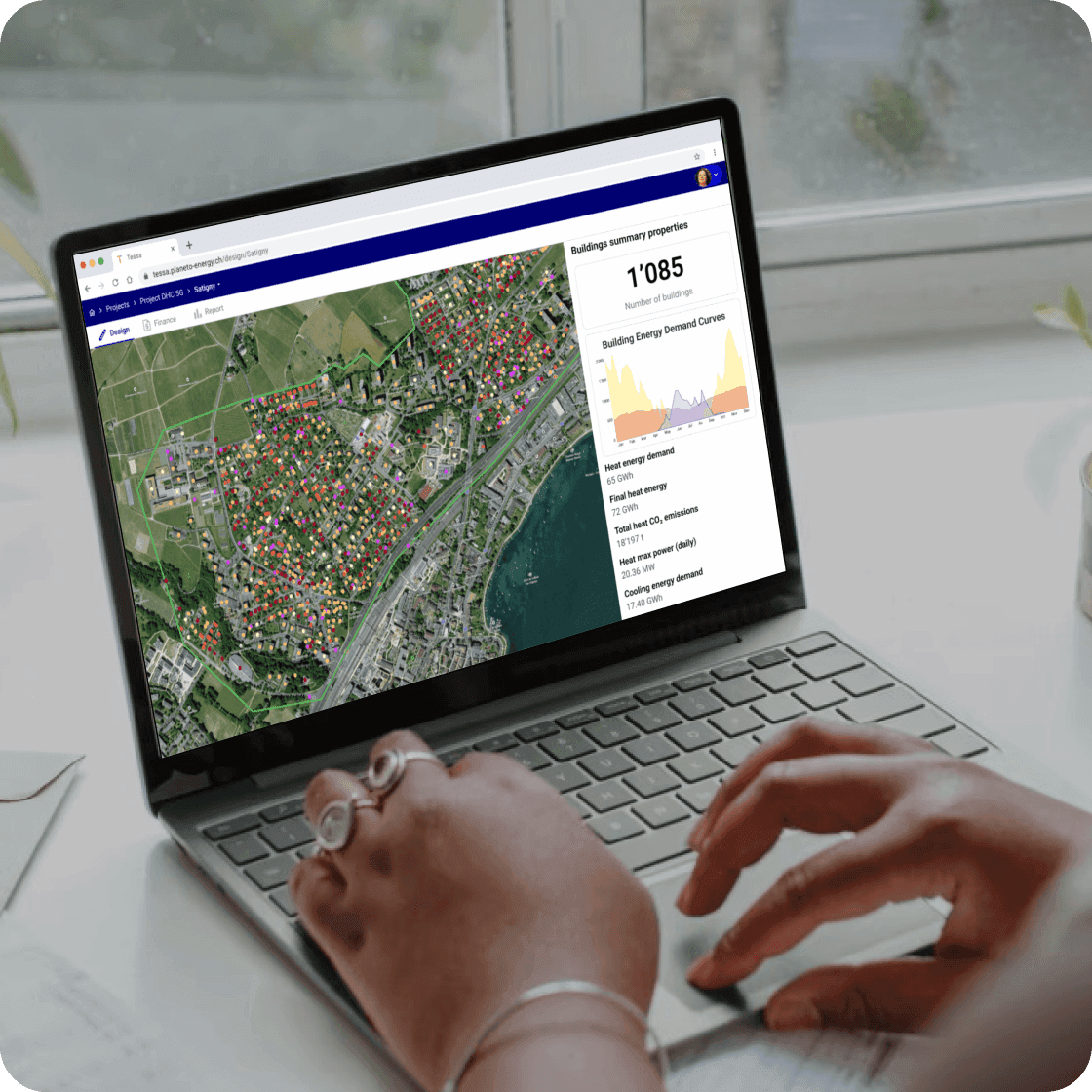 Planeto software running in the browser