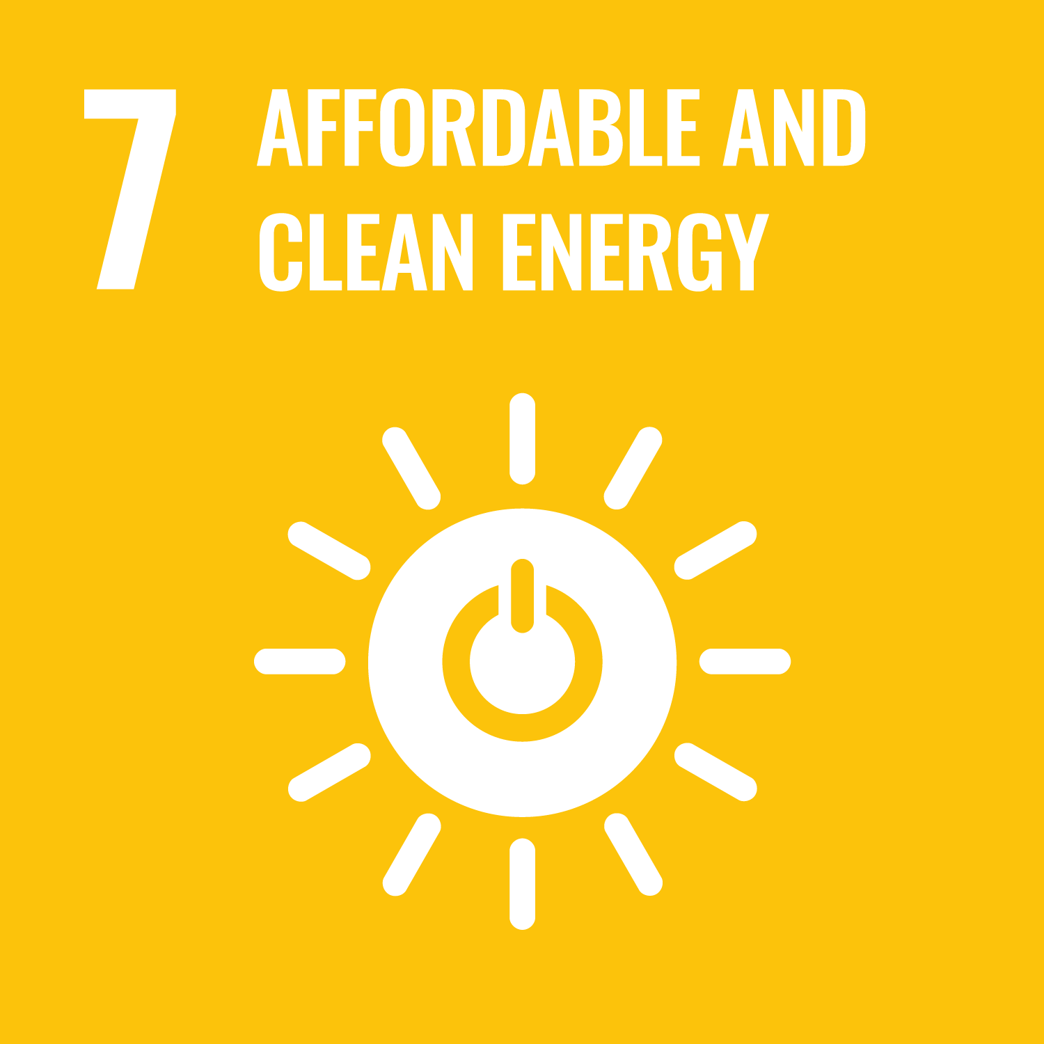 UN Sustainable Development Goal 7 — Affordable and Clean Energy
